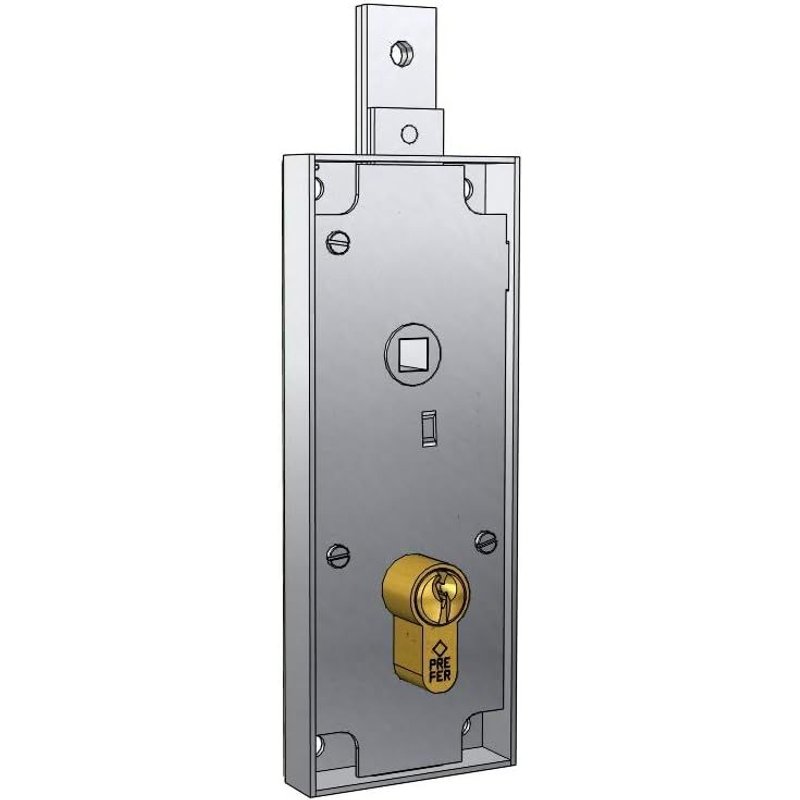 Lock for casement/garage cylinder with European profile centre spacing 60 mm
