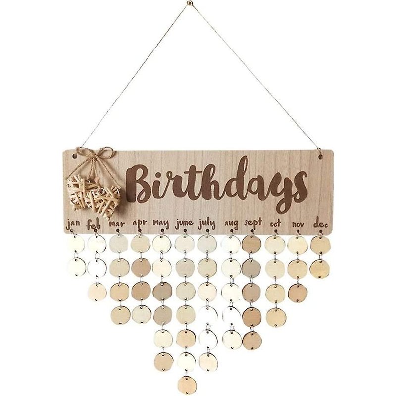 Calendrier D'anniversaire En Bois, Rappel, Calendrier PerpĂ©tuel, DĂ©coration Cadeau Diy Pour La Maison, DĂ©coration De FĂȘte