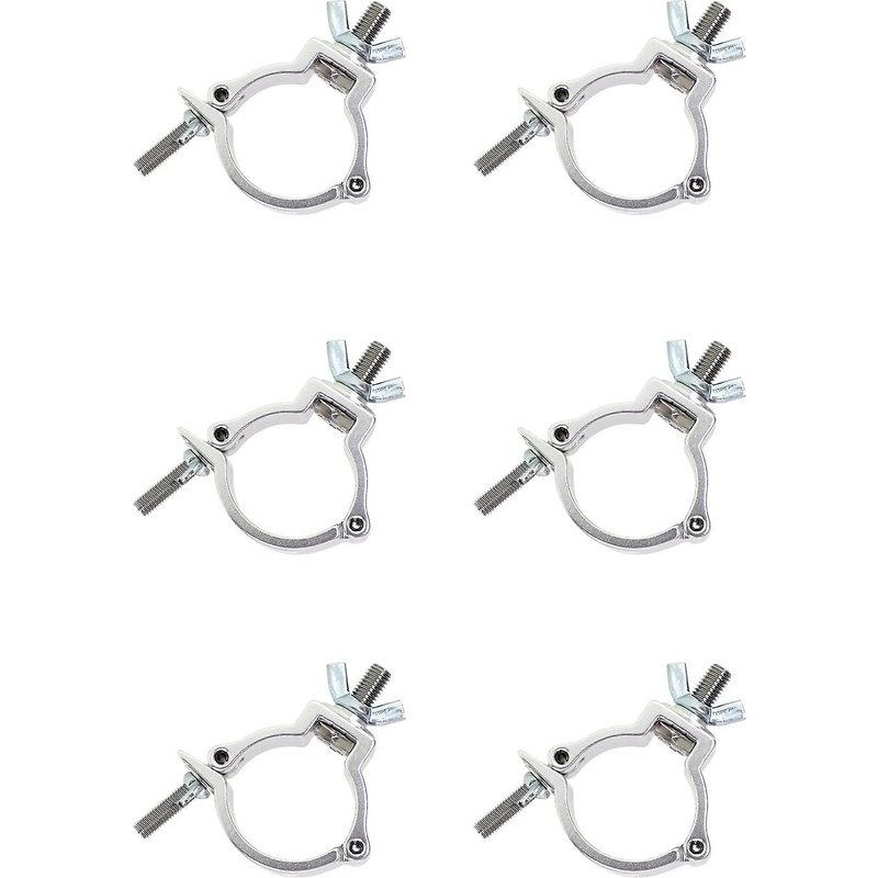 2025 - Lot de 6 pinces à boucle rapide 48-51 mm pour éclairage de scène, charge maximale 100 kg, crochets pour éclairage de scène mobile