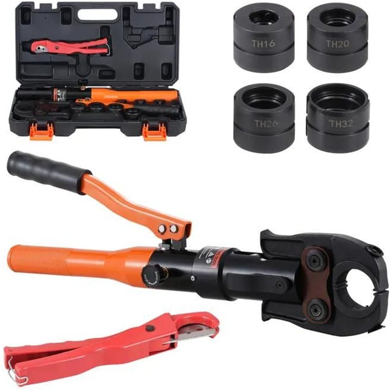 Pince Ă Sertir Hydraulique - DUOKU - SD-1930 - 4 Matrices - Alliage d'Aluminium - 5,6 kg