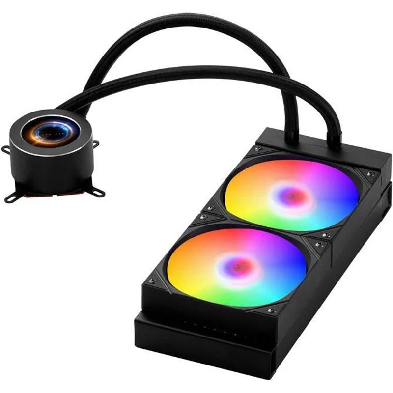 Refroidisseur d'Eau AIO pour Processeur-Duoku-Système de Refroidissement Liquide avec Double Ventilateur PWM 120mm