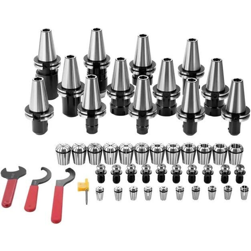 CAT40 Pince de Serrage ER 16/32-Duoku-Jeu de Pinces-35 Pièces-SLN FMB ER16/32 Porte-outils APU Mandrins à Pince en Acier à Ressort