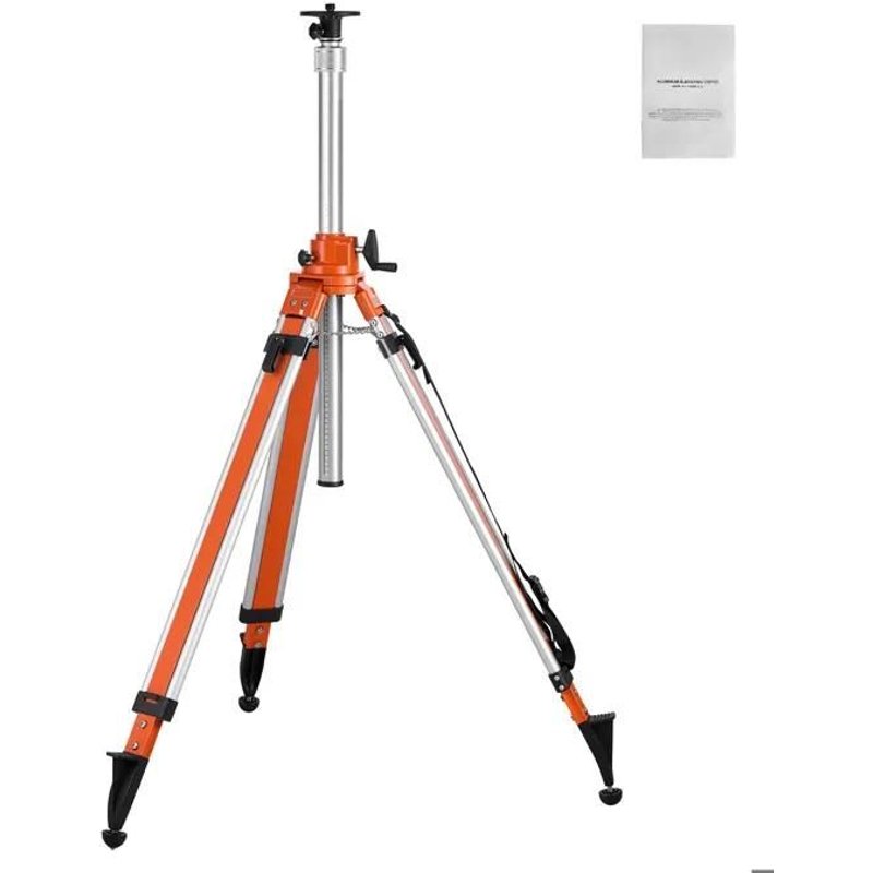 Trépied de Niveau à Bulle Laser-Duoku-Soutien de Filetage 5/8" - 11-Réglage de la Hauteur de 45,07" à 114,37-Trépied D'arpentage