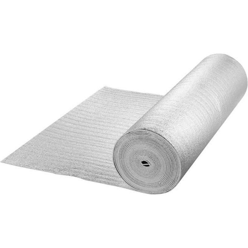 Rouleau d'Isolation Réfléchissant Double-Duoku- Barrière Radiante-5,5 mm 48 po x 50 pi-Feuille d'Aluminium Double Face