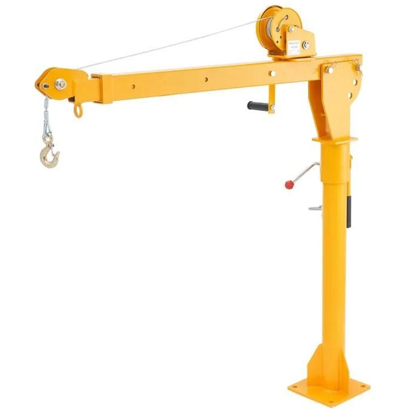 Grue pour Camionnette-Duoku-Capacité de 1 100 lb-Treuil Manuel-Palan à Flèche en Acier Pliable-pour le Levage de Marchandises