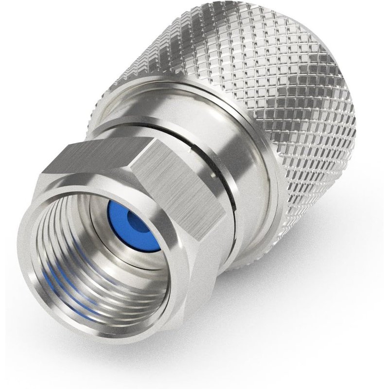 prise F pour câble satellite,câble d'antenne,câble coaxial avec ¿ 6,5-7,5 mm,facile à monter soi-même,chromé,lot de 6