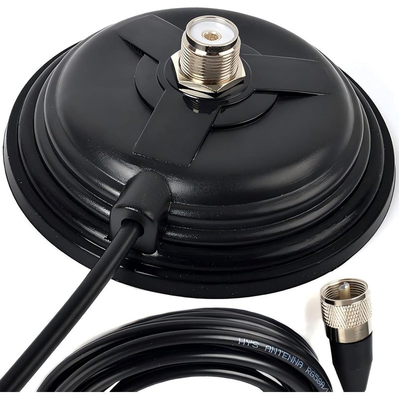 TC-110M CB/VHF/UHF/HF Support d'aimant pour antenne Radio Amateur SO-239 Type de Connexion W/5 m Câble coaxial RG58 Fiche PL-259
