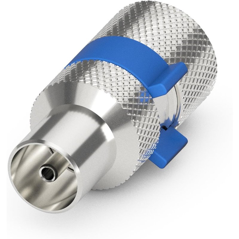 fiche IEC pour câble satellite,câble d'antenne,câble coaxial avec ¿ 6,5-7,5 mm,facile à monter soi-même,chromé,lot de 6