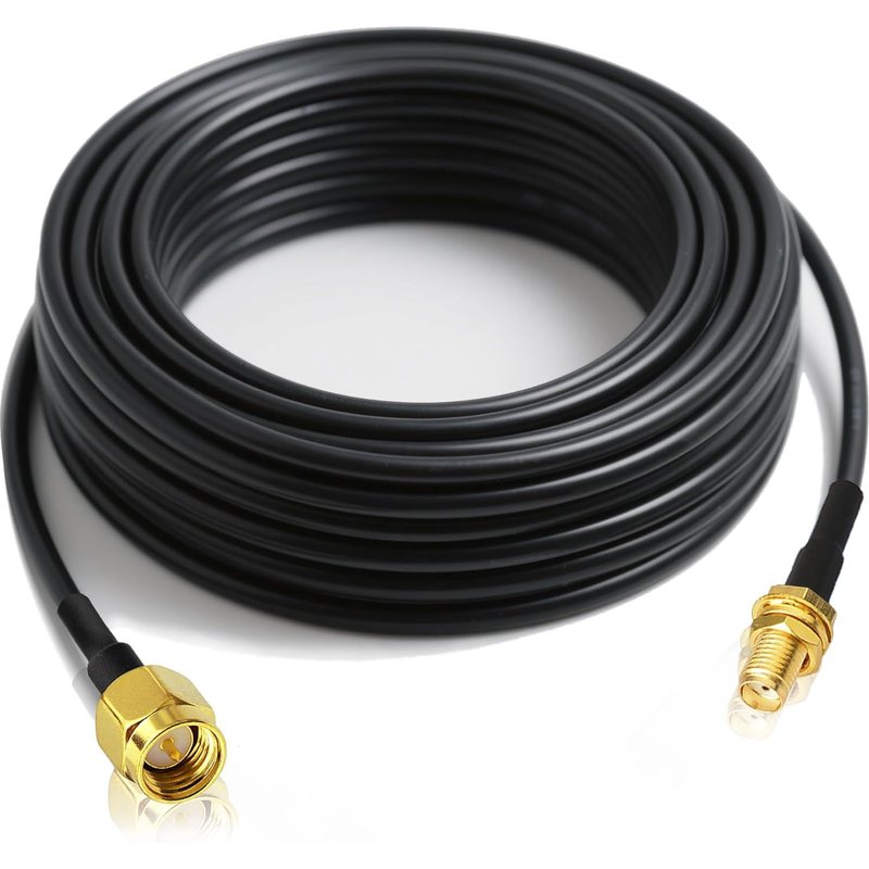 Câble Rallonge SMA 10 m-Adaptateur de SMA Mâle à Femelle-Câble Coaxial RG174 pour Antenne 4G LTE GSM GPS Routeur Gateway Modem RTL-SDR Camera Radioamateur Récepteur ADS-B RTL-SDR