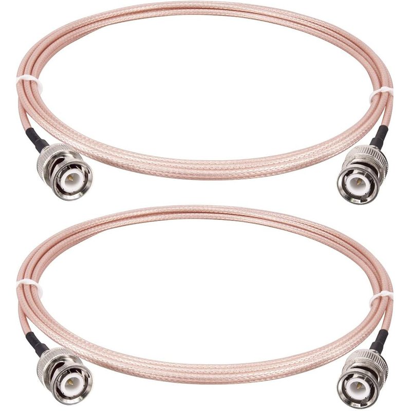 Câble RG316 BNC 2M Mâle à Mâle Coaxial 50 Ohm pour Signaux Vidéo CCTV DVR Antenne Scanner Radioamateurs Portables