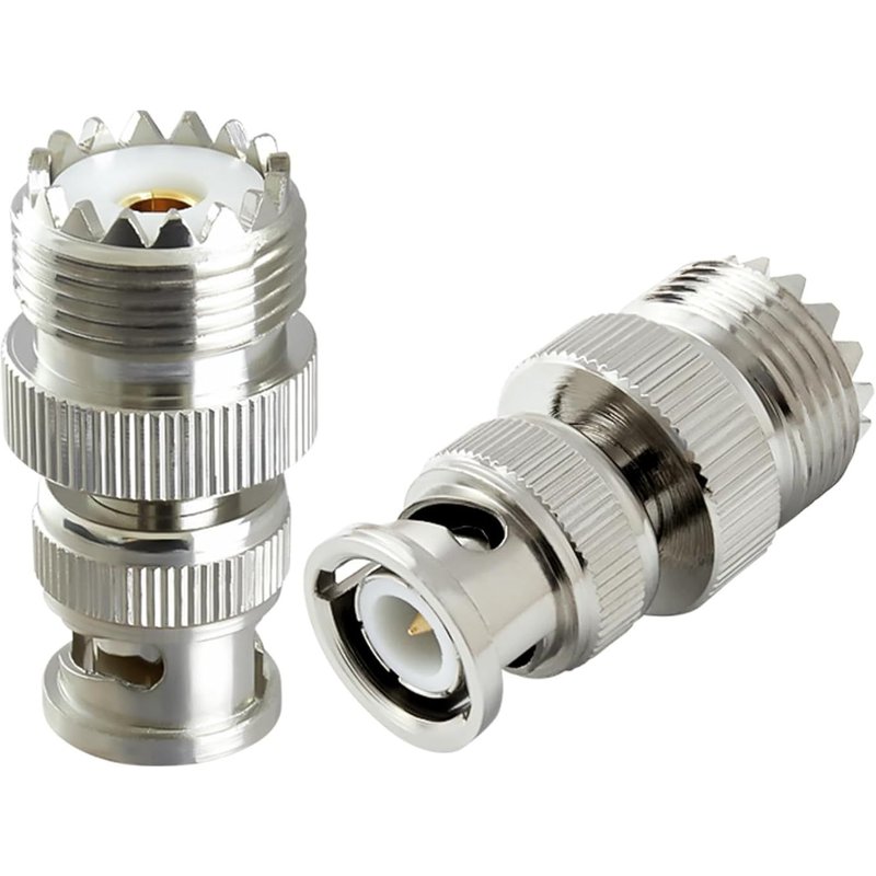 2pcs UHF so239 à BNC connecteur coaxial so-239 UHF femelle à BNC mâle adaptateur Radio RF Coaxial CB pour antenne câble coaxial Wi-Fi Radio Scanner