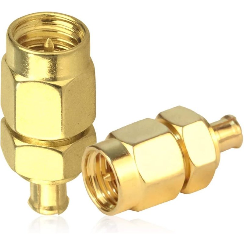 Connecteur SMA vers MCX Adaptateur coaxial mâle vers MCX mâle pour antenne de câble coaxial 2 pièces