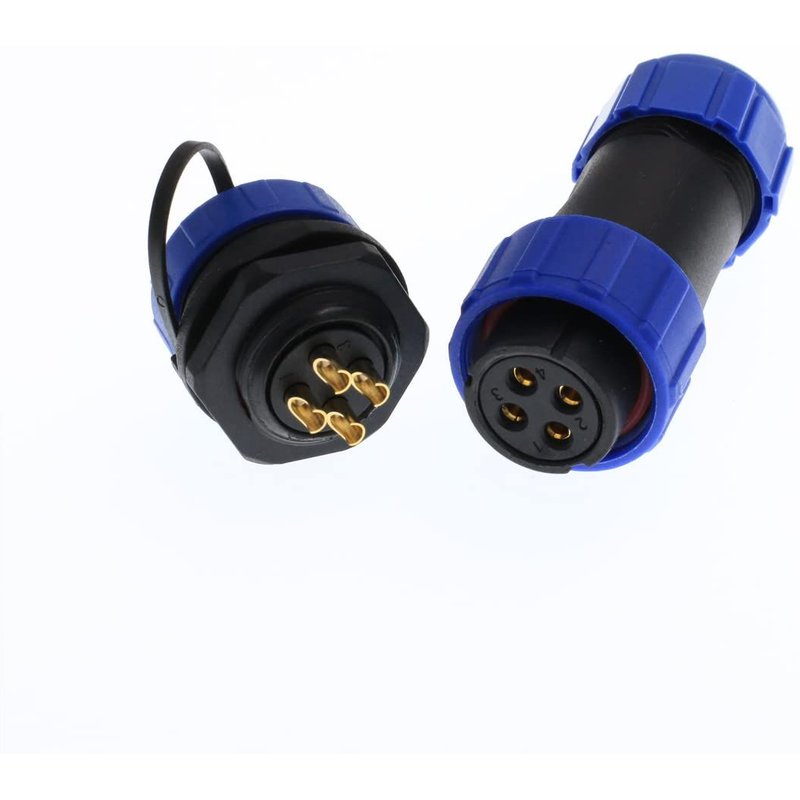 SP21 Connecteur aéronautique femelle à 4 broches + prise mâle circulaire ¿21 mm Boîtier de contrôle extérieur pour phare de jardin