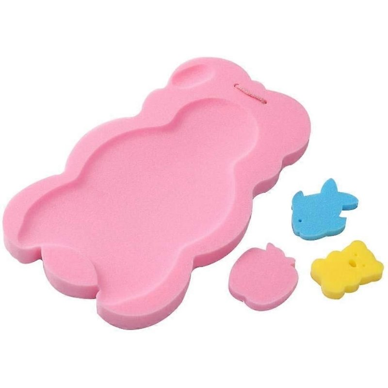 Éponge De Bain Pour Bébé, Tapis De Bain Antidérapant, Mignon, Motif Dessin Animé, Doux, Antibactérien, Pour Nouveau-Né, Sans Odeur, Rose