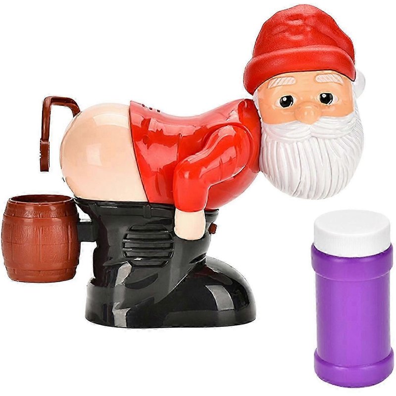 Machine à bulles automatique de Noël avec lumières et musique, jouets amusants à bulles du Père Noël, solution à bulles de 60 ml