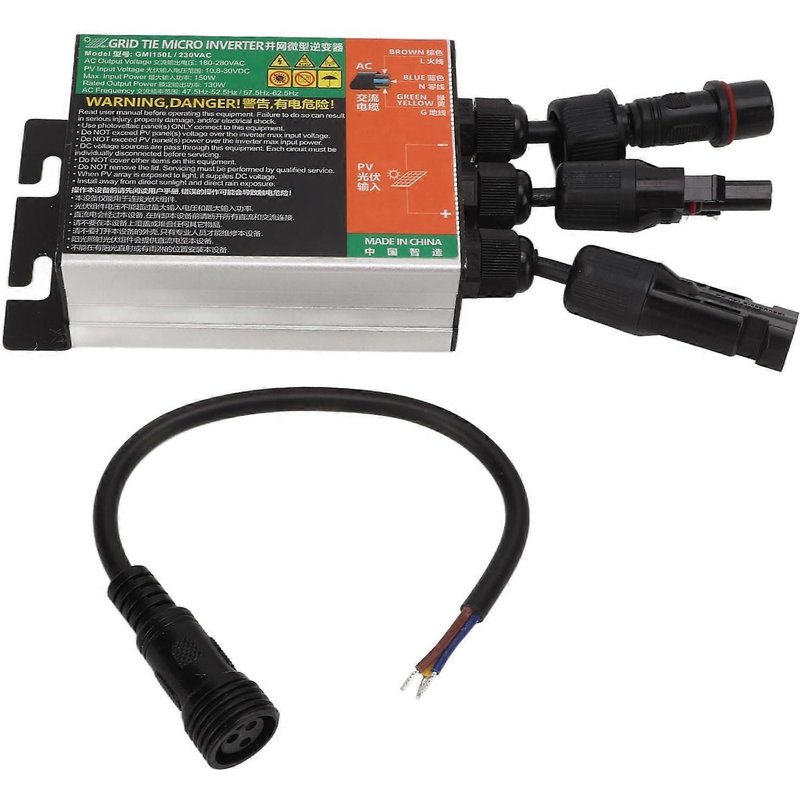 Onduleur solaire 2025 150 W 230 V, entrée 10,8 V à 30 V CC vers sortie 180 V à 280 V CA, micro-onduleur pour extérieur