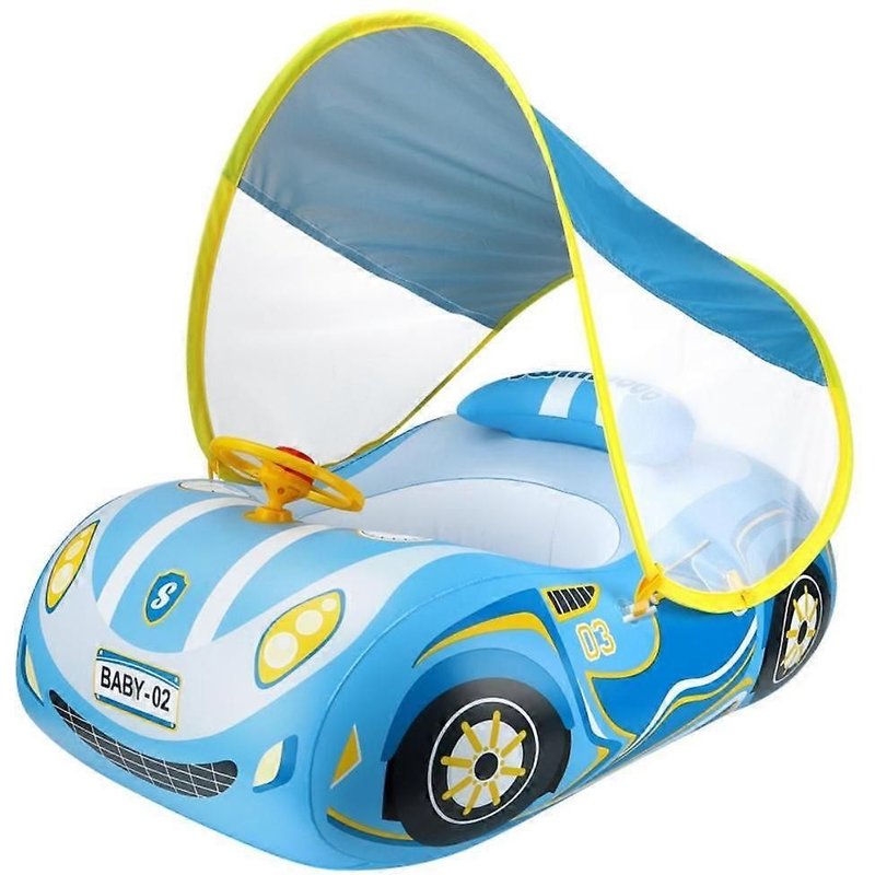 Bouée Gonflable Pour Bébé 2025 Avec Auvent, En Forme De Voiture, Avec Siège De Sécurité, Volant, Klaxon, Pour Jeux D'été, Plage, Extérieur
