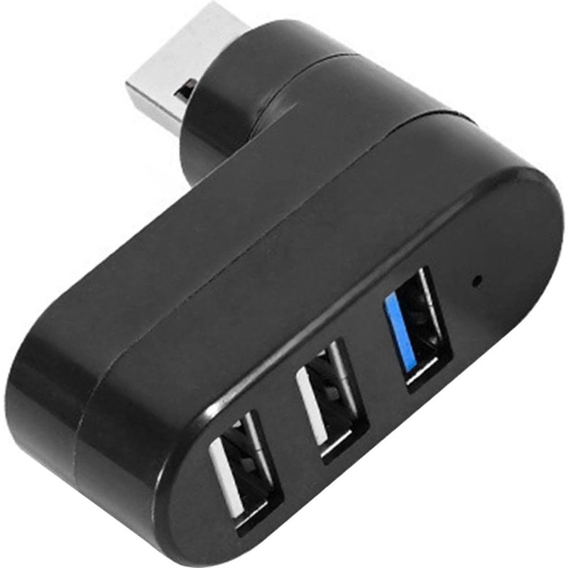 Ports USB,Répartiteur d'extension USB 3 Ports,Concentrateurs multiports 3.0 ou 2.0 pour PC,Tablette,Appareil Photo,imprimante,Rotation à 90 ou 180 degrés