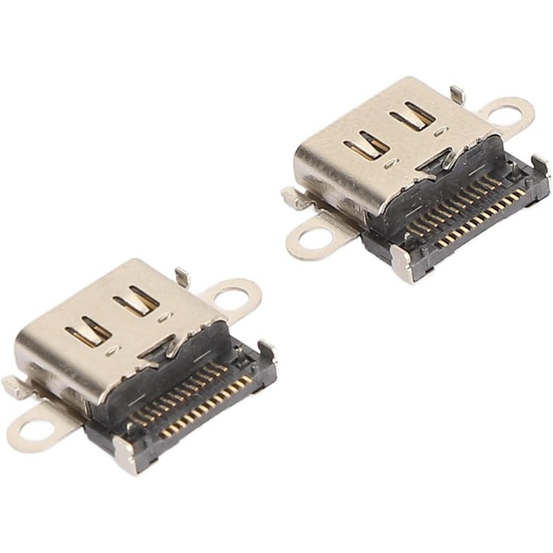 Port de Charge de Type C,2 PièCes Connecteur de Station d'accueil de Console USB C Port de Prise de Chargeur Port de Prise de Courant Hdh-001