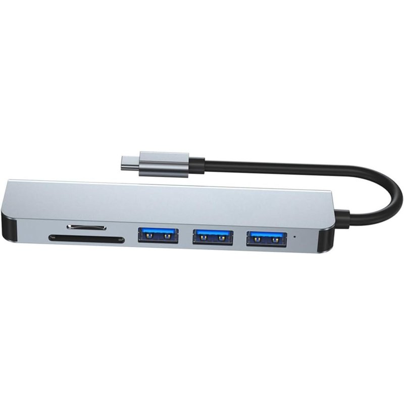 Hub USB Type C Ports avec Lecteur pour Ordinateur Portable et Tablette Adaptateur Multifonction et Portable Indicateur de