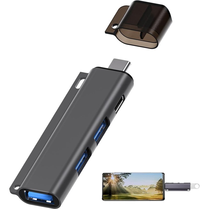 AdaptateurAdaptateur Hub 4 ports Type-CRépartiteur Hub USB 3.0,Station d'accueil en alliage d'aluminium,adaptateur USB pour téléphone portable,tablette,ordinateur