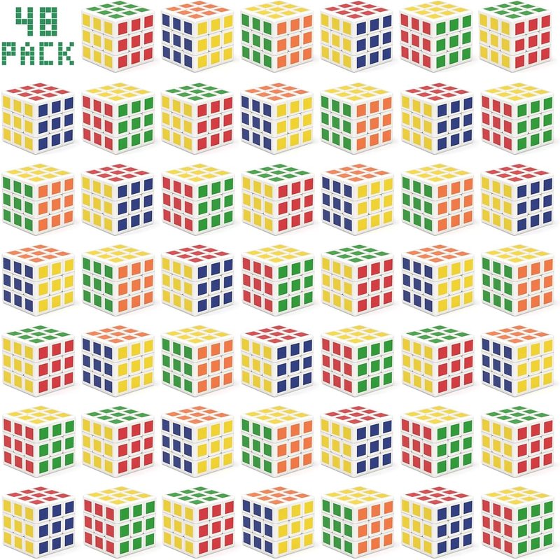Mini Cubes Pour Enfants,Jeux De Puzzle,RĂ©compenses Scolaires Et Prix En Classe Pour Ătudiants,DĂ©coration De FĂȘte D'anniversaire,Cadeau De NoĂ«l(Lot De 48)