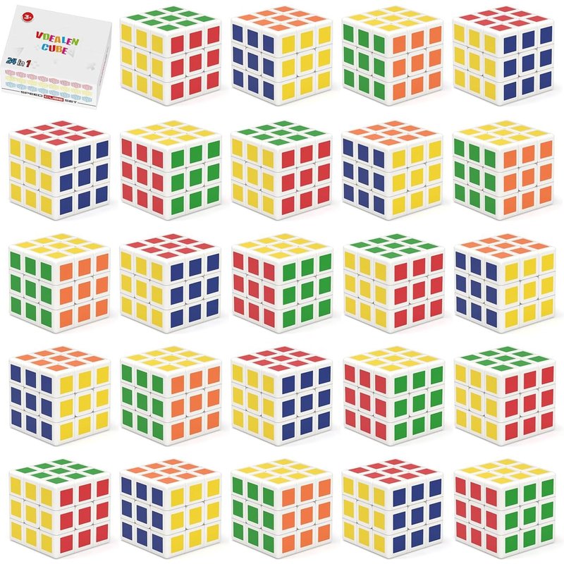 Mini Cubes Pour Enfants,Jeux De Puzzle,Récompenses Scolaires Et Prix En Classe Pour Étudiants,Décoration De Fête D'anniversaire,Cadeau De Noël(Lot De 24)