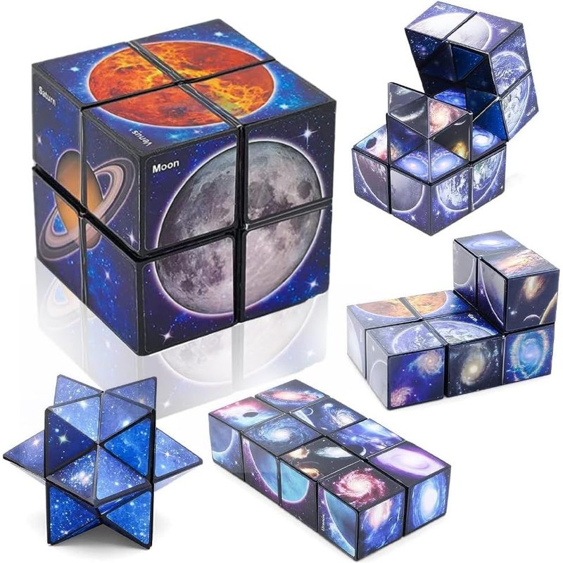 Star Cube Magique Magic Cube¿2 en 1 Ciel étoilé Cube Magique Infinity Cube¿Jouets Jeux à partir de 6 7 8 9 Ans Garçons Enfants