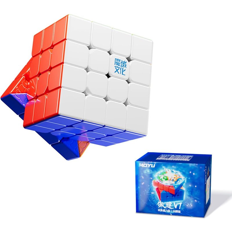 Aosu V7 4x4 Magnetic Speed Cube,4 by 4 Flagship Edition Cube,96 Magnets,Anti-Stick Design Adjustable Elasticity Stickerless Magic Cube (Standard)