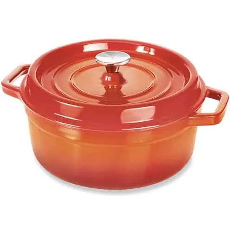 Fait-Tout Fonte Ø 28cm, 5,6l Rouge-Orange