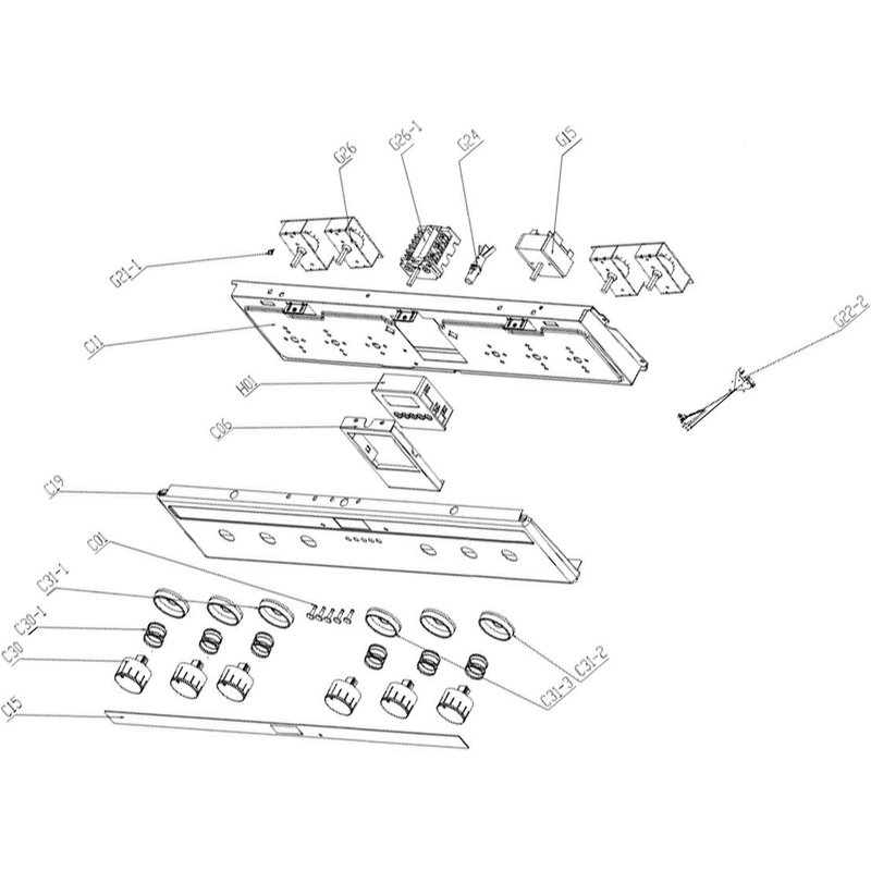 Collerette manette table repère c31-2 Four cuisinière (1064410 34050836 PROLINE CONTINENTAL EDISON)