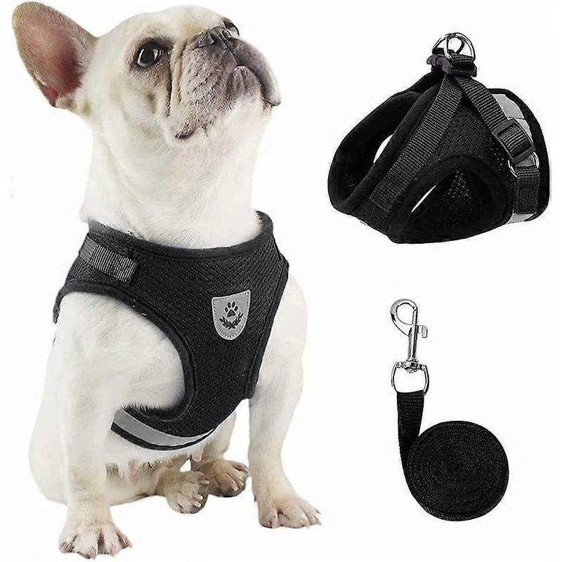 Harnais Et Laisse Pour Chien, Veste Intérieure Réfléchissante Et Respirante, Rembourrée En Maille Souple