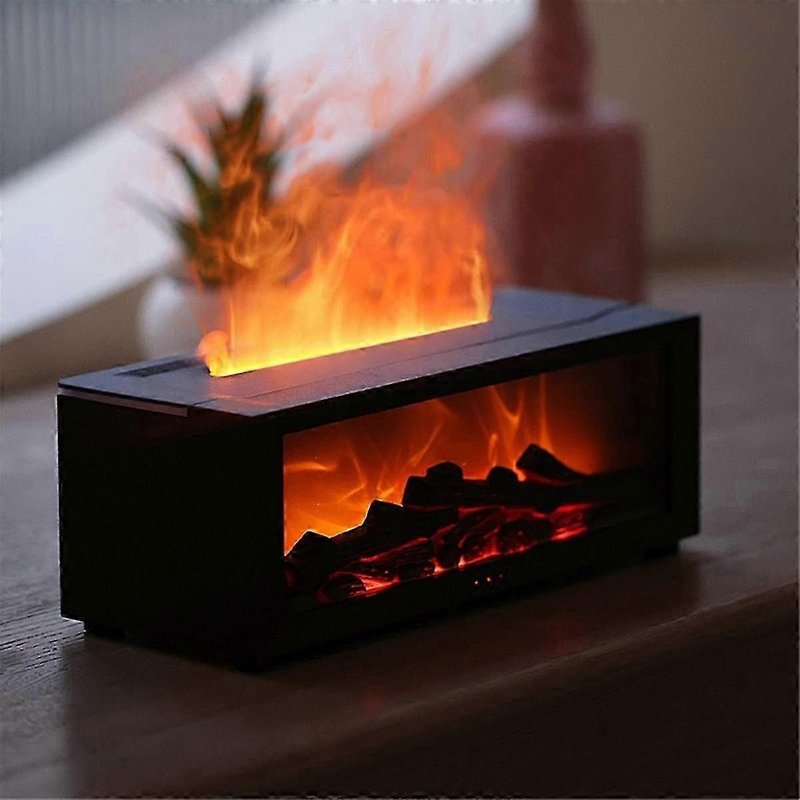 Humidificateur de flamme de cheminée, machine de parfum durable pour chambre à coucher, machine d'aromathérapie à flamme simulée