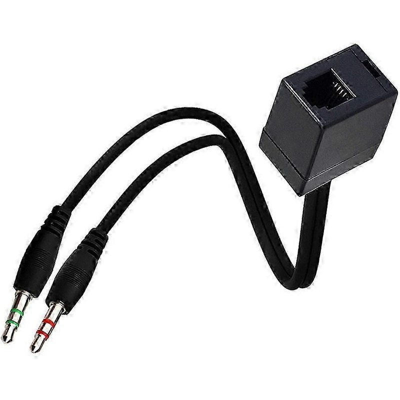 Câble adaptateur téléphonique RJ9 vers 3,5 mm, convertisseur RJ9 femelle vers double mâle 3,5 mm