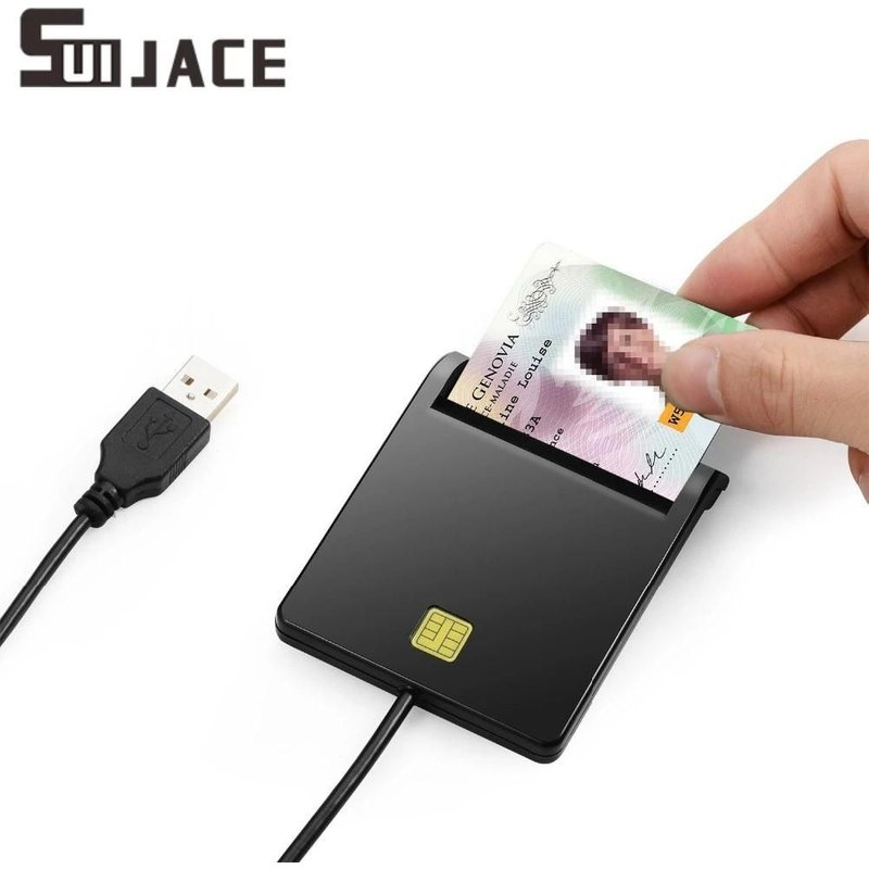 Lecteur de carte à puce USB pour carte d'identité carte citoyen carte bancaire PC/SC ISO7816 EMV CAC IC carte à puce Signature électronique lecteur Dni