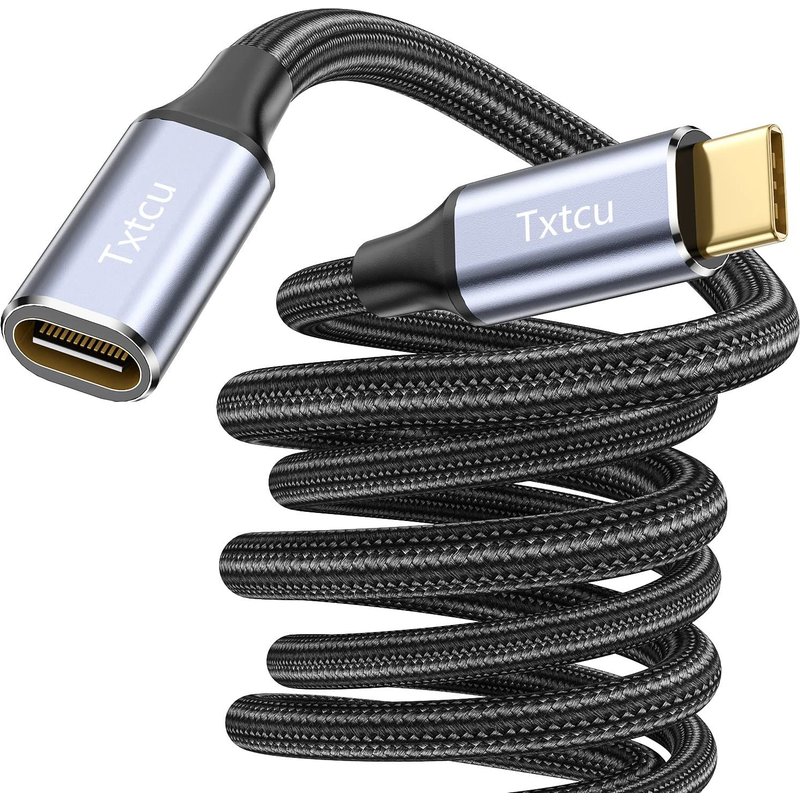Câble Rallonge USB C 2M, USB Type C 3.2 Plug to Femelle Câble D'extension 10gpbs / 100W et 4K@60Hz Compatible avec MacBook Pro/air, iPad pro 2021, XPS 15, Samsung S23 / s22 / s21 / S20 Steam