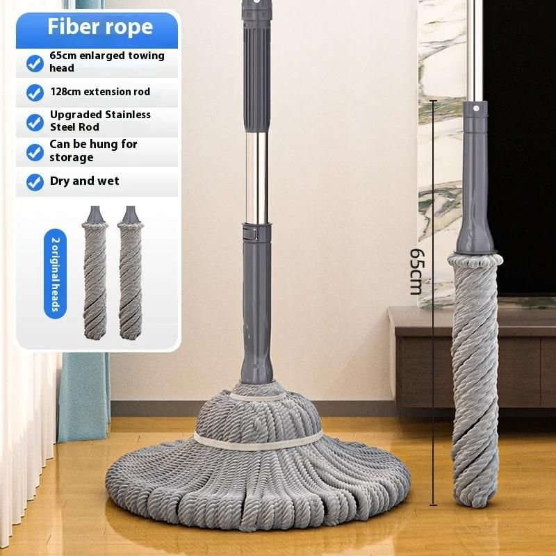 Balai serpillière lavable à la main, auto-tordu, absorbant l'eau, vadrouille sèche, support, paresseux, maison