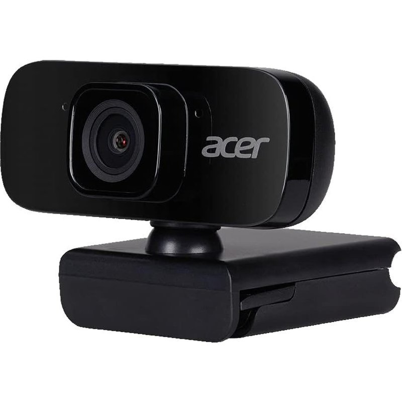 WQD-Acer FHD Conference Webcam, Webcam Pour Ordinateur Avec Microphone, Résolution Full HD 2 MP, Audio Numérique, Rotation 360 Degrés, Câble USB, Noir
