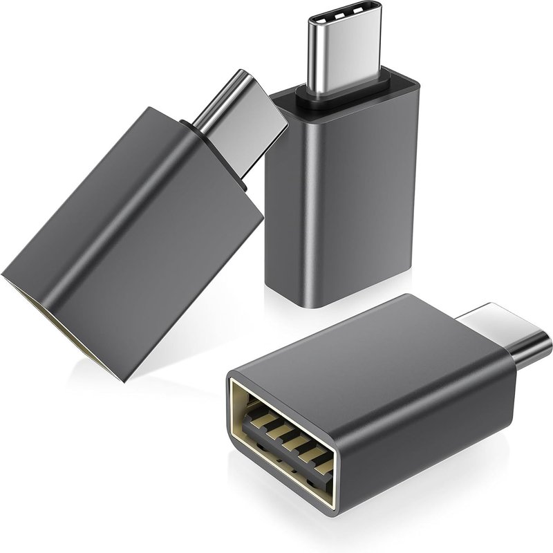 USB C to USB 3 Pack Adapter, USB A 3.0 Male Converter, Type C Thunderbolt 4 5 OTG for Macbook, iPhone 16 16th 15 Pro Max, iPad Air, Microsoft Surface, Samusng Galaxy S25, 17