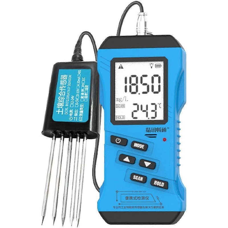 Testeur de sol pour pH, conductivité, NPK, humidité et température Écran LCD Protocole Modbus - Teneur en humidité