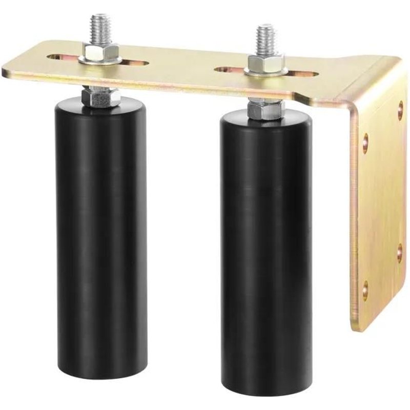 Kit de Portail Coulissant-Duoku-Quincaillerie de Roulement de 6 po-avec Support en L-Pour Portails Coulissants-Noir