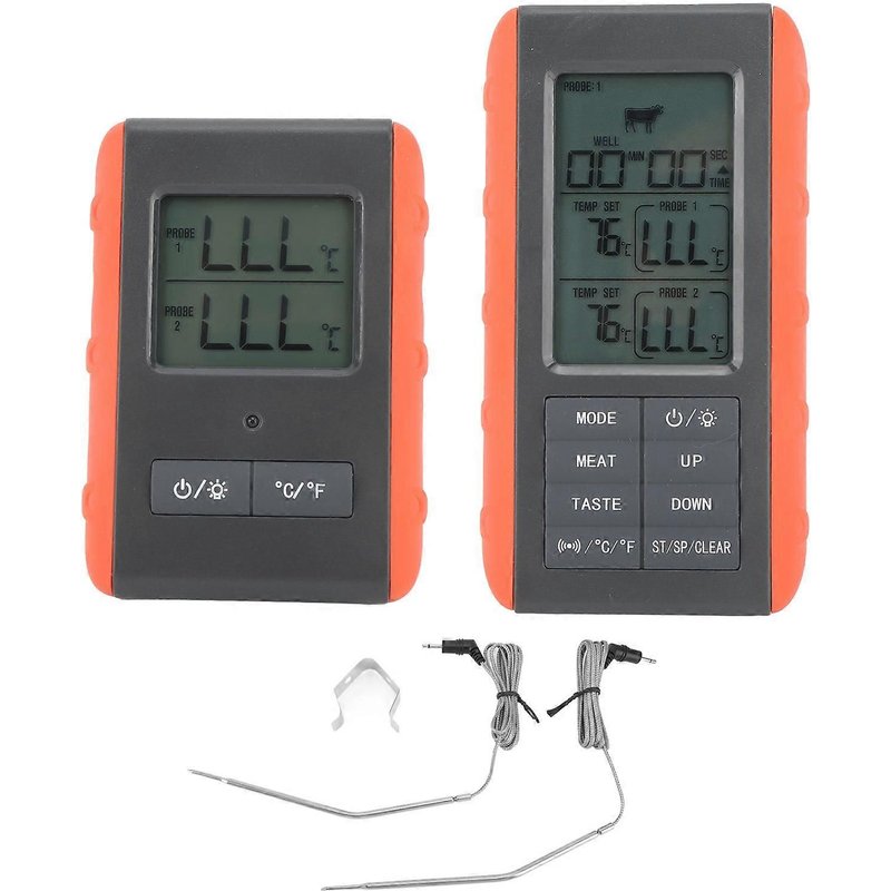 Thermomètre à viande avec double sonde, écran numérique HTN, alarme de température, thermomètre de barbecue sans fil pour cuisine et aliments