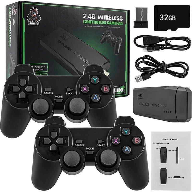 64gb 2.4g Contrôleur De Jeu Avec Récepteur Manette De Jeu Sans Fil 3d Rocker Home Tv Mini Contrôleur De Console De Jeu À Piles Pour Ps1