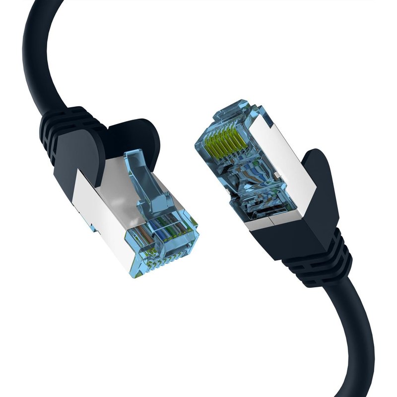 EFB Câble patch RJ45 avec câble cat7 noir 0,5 m