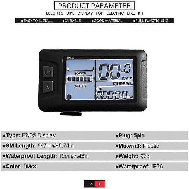Contrôleur de vélo électrique à onde sinusoïdale 30 A à trois modes avec écran EN05, accélérateur au pouce pour 24 V, 36 V, 48 V, 250 W, 350