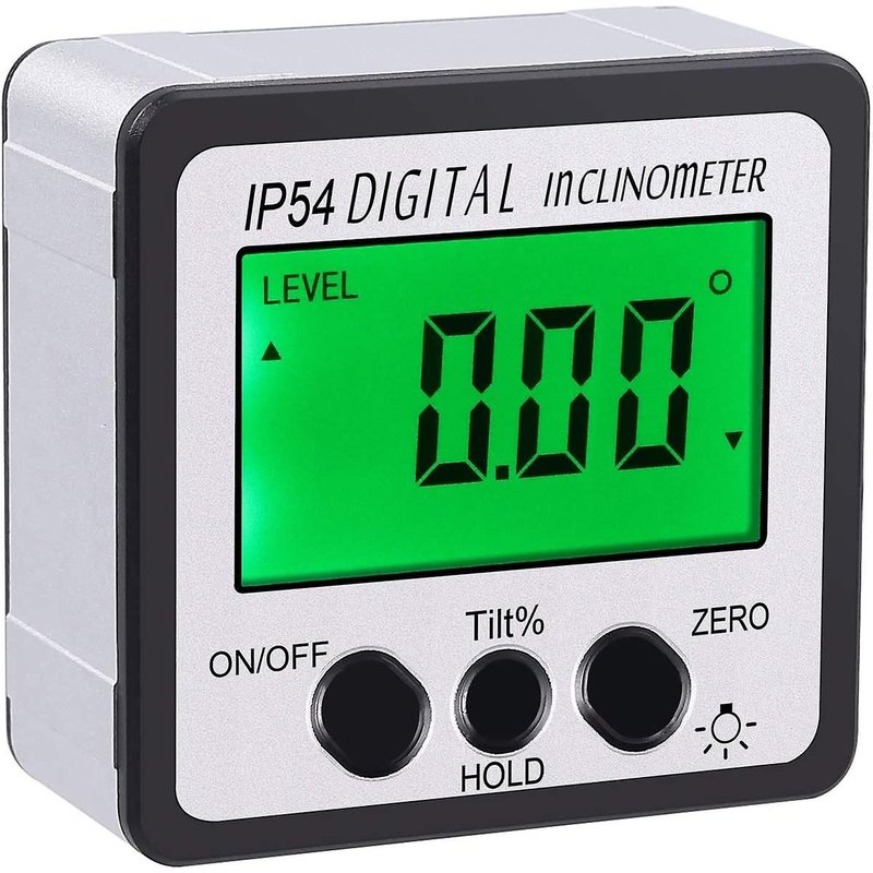 2025 - Inclinomètre numérique 4*90 Anglemètre magnétique Étanche IP54 Affichage numérique Rapporteur Rétroéclairage avec Ba