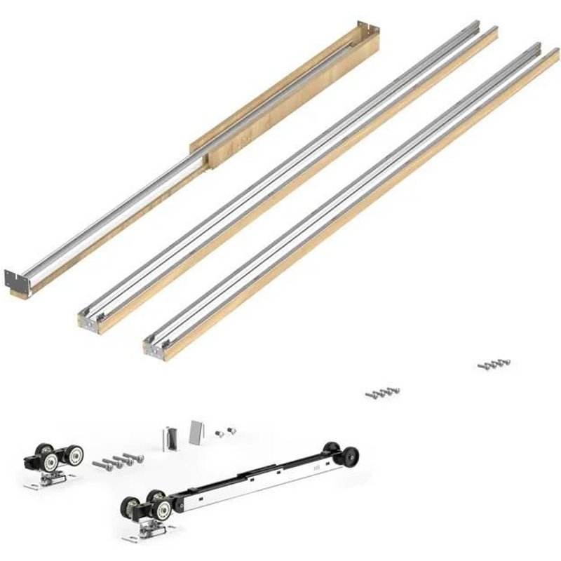 Kit de Contre-châssis-Duoku-pour Salon Maison-pour Porte Coulissante 61-76 cm de Largeur et 203 cm de Hauteur