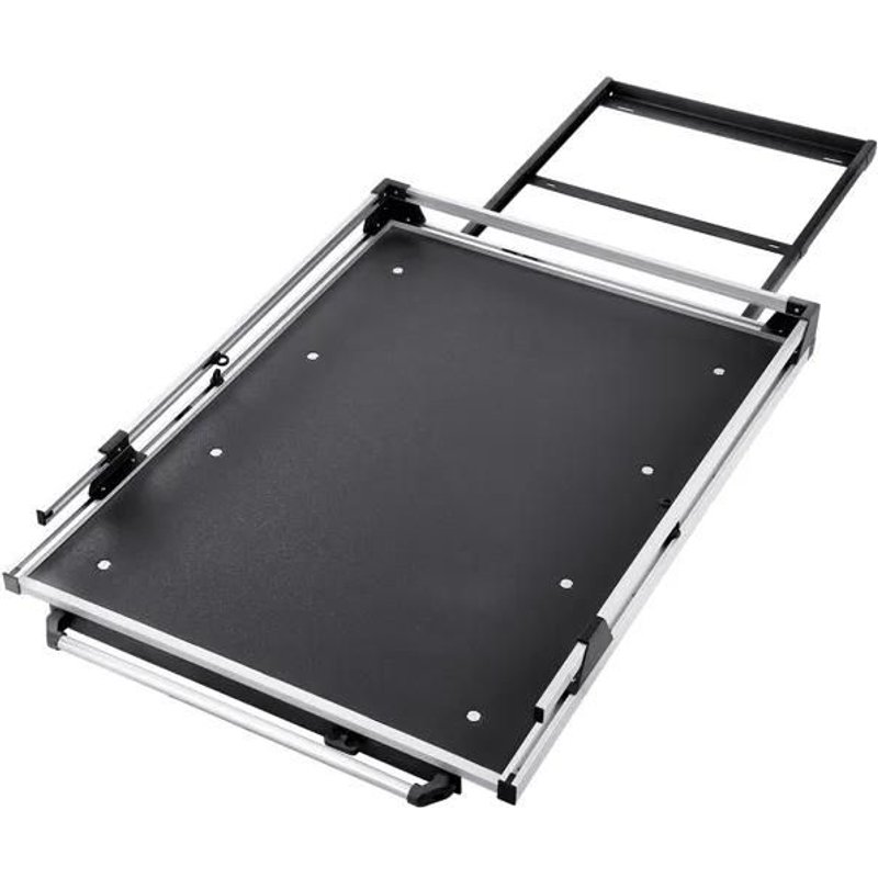 Organiseur de Lit Coulissant pour Camion-Duoku-1650 x 1220 mm-Tiroir de Rangement Robuste-pour Caisse de Camion-453,6 kg-Noir
