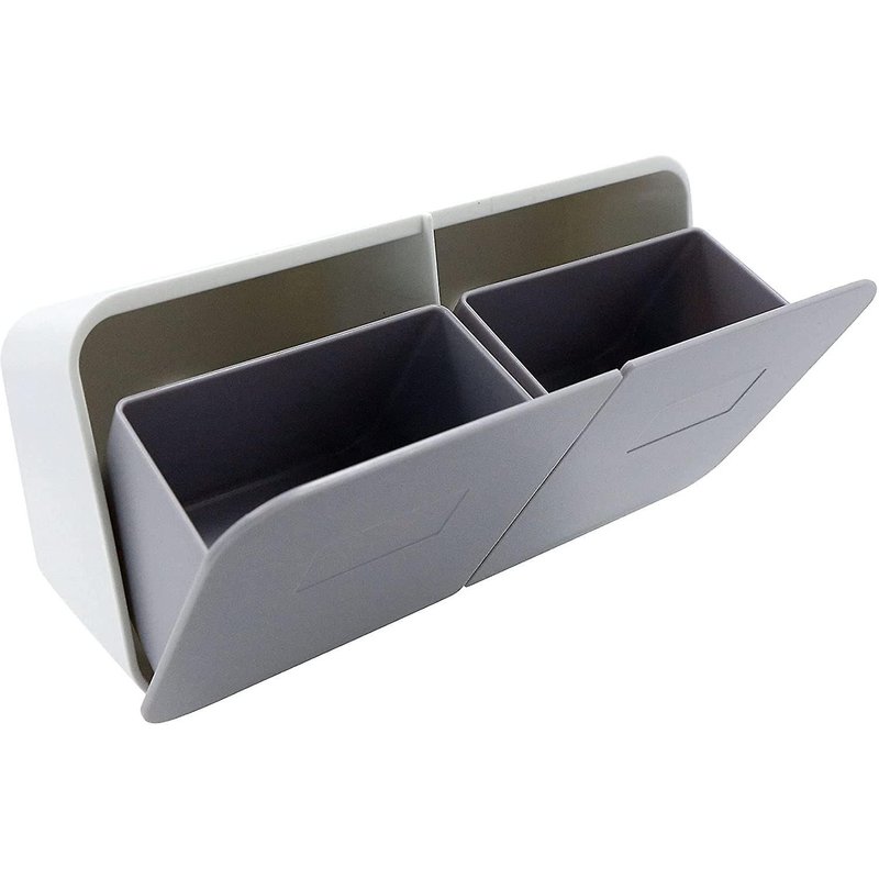 2025 - Distributeur de cotons-tiges en plastique, boîte de rangement murale multifonctionnelle avec couvercle pour cotons-tiges