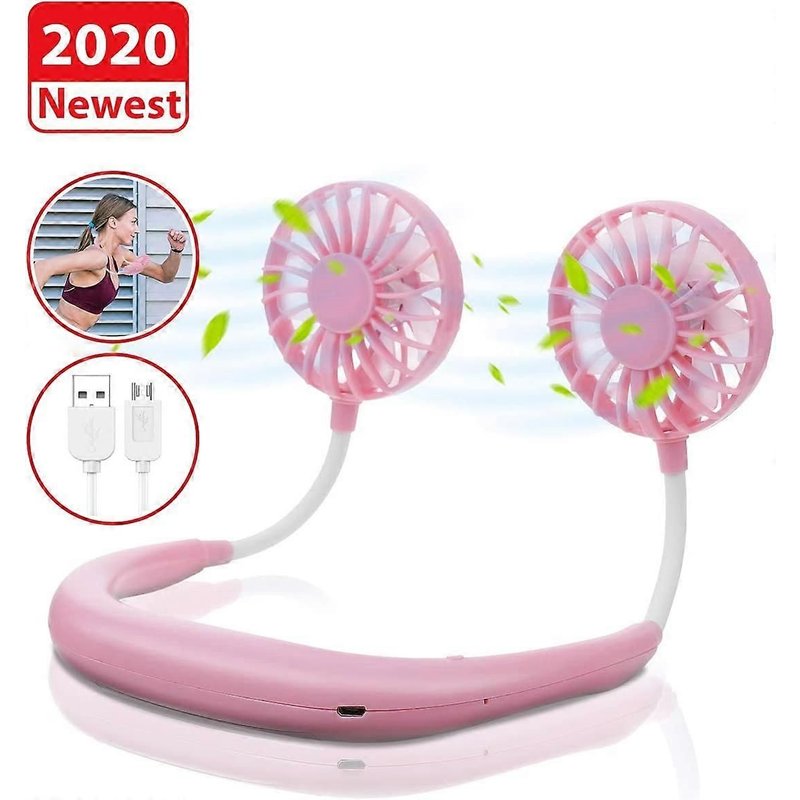 Ventilateur portable USB, ventilateur de sport, mini ventilateur de voyage, ventilateur de cou rechargeable, mini ventilateur suspendu